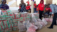 About 1,200 sanitary pads were distributed to the students