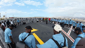 Players of the Black Stars in Morocco