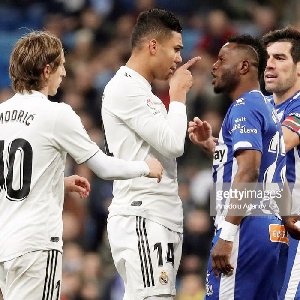 Wakaso and Real Madrid midfielder Casemiro exchanged words during the game last Sunday