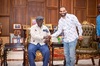 Ali Ajami with former president John Agyekum Kufuor