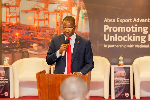 Absa's Interim Managing Director, Adolph Kpegah speaking at the Export Advantage Forum