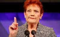 One Nation Leader Pauline Hanson at the National Press Club in Canberra, June 17, 2026