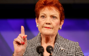 One Nation Leader Pauline Hanson at the National Press Club in Canberra, June 17, 2026