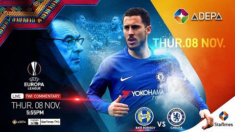 StarTimes will telecast the game between Chelsea and Bate Borisov
