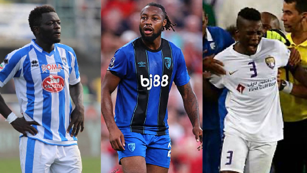 Muntari (L), Semenyo (M) and Gyan (R) have all had their share of racism