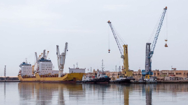 Ships docked at the commercial port of Massawa