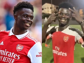Arsenal winger Bukayo Saka and his Lookalike