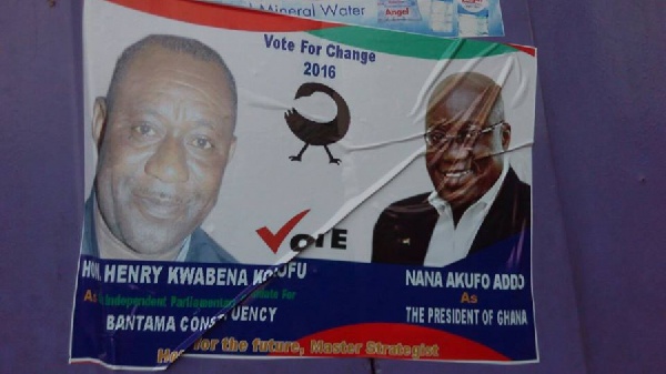 Henry Kwabena Kokofu, Bantama NPP MP campaign poster