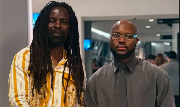 Rocky Dawuni and King Promise at the event