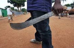 The boy inflicted machete wounds on his father