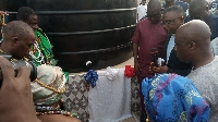 Richard Twum Barimah Koranteng and other dignitaries at the commissioning of the new boreholes