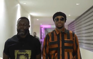 Ghanaian highlife legend Kwaiseypee (R) is celebrating 25 years in music