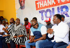 Reverend John Ntim Fordjour, MP (R) among other party leaders