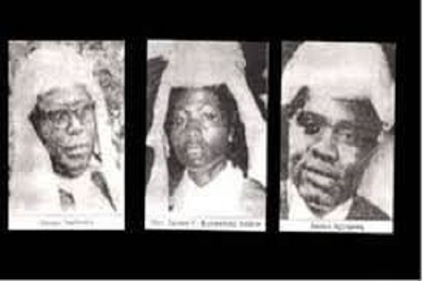 Justice Fred Poku Sarkodie, Justice Cecilia Koranteng, and Justice Agyapong were murdered in 1982