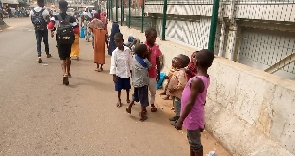 File photo of children begging on the street