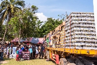The truckload of the items sent to the victims of the flood