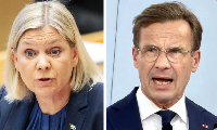 Magdalena Andersson (L) Ulf Kristersson (R)