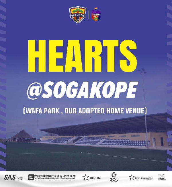Hearts of Oak to play home matches at Sogakope