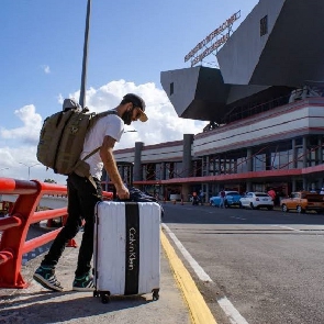 A man with a luggage