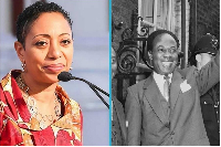 Samia Nkrumah shares details of a call from China with her father, Kwame Nkrumah (L) after his coup
