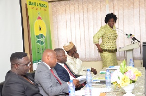 Standing- CEO of SLTF, Sheila Naah Boamah, (L-R) 