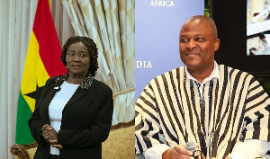 Vice President, Professor Naana Jane Okoku Agyemang and Ibrahim Mahama
