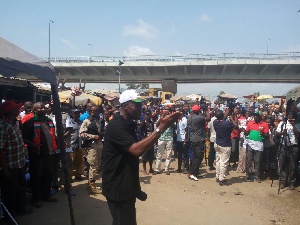 Vice President, Paa Kwesi Amissah-Arthur campaigns in Awutu Senya East Constituency.