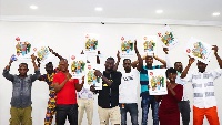 A group of TB Champions after undergoing a training