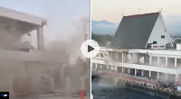 Buildings partially collapse in Indonesia after 7.7 earthquake
