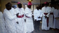Some catholic bishops with President Nana Akufo-Addo