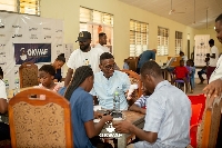 The free eye screening  was part of the donation made by the foundation