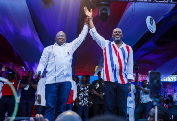 Dr. Bawumia officially unveiled Dr. NAPO as his running mate on Tuesday