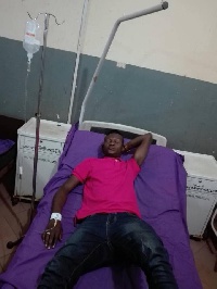 Fuseini Hamza Zio being treated at the West Hospital in Tamale