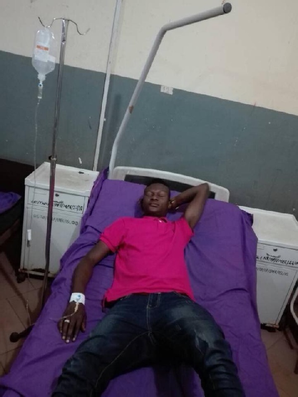 Fuseini Hamza Zio being treated at the West Hospital in Tamale