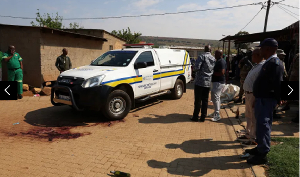 The site of a deadly shooting at a tavern in Wedela township, southwest of Johannesburg