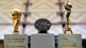 The men and women's World Cups on display