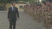 Emmanuel Macron has been visiting French troops in Ivory Coast