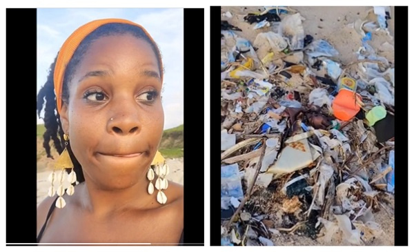 According to the American tourist, It's disgusting to see a beach full of filth