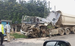 The truck belonging to Western Transport was heavily destroyed