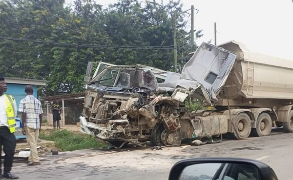 The truck belonging to Western Transport was heavily destroyed