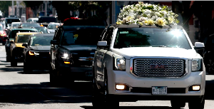 The hearse of drug trafficker Nemesio