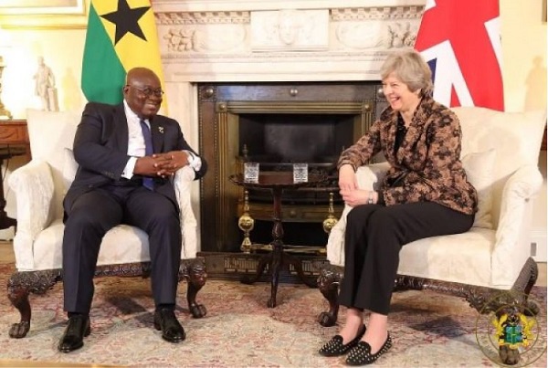 President Nana Addo Dankwa Akufo-Addo  and Prime Minister of UK, Madam Theresa May