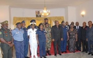 Security Heads With Prez Mahama