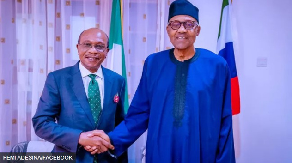 Godwin Emefiele wit President Buhari