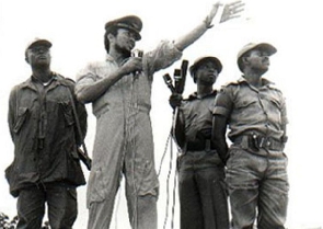 Rawlings and other junior officers staged a coup in 1979 to take power