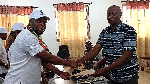 Sebastian Dzakpasu submits forms to Volta NDC Elections Director Dr Francis Seglah