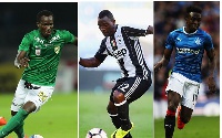 Raphael Dwamena, left, with Kwadwo Asamoah, middle, and Joe Dodoo, right, excelled abroad