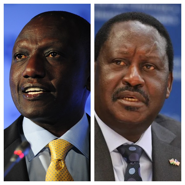 Kenya's President William Ruto and opposition leader Raila Odinga