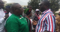 Koku Anyidoho [left] with NPP's Sammy Awuku