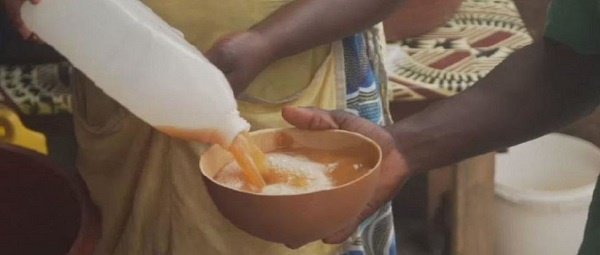 Pito is a local drink customarily served to visitors in the Northern Region
